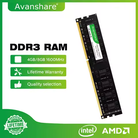 Avanshare Ram DDR3 DDR4 DDR5 32GB 16GB 8GB 4GB1333 1600 2400 2666 3200 5600MHz Desktop Memory For Al