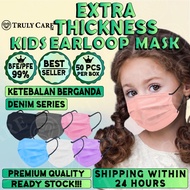 KIDS MASK KIDS FACE MASK KIDS EARLOOP FACE MASK BUDAK MASK EARLOOP KIDS  [ 50PCS ] [READY STOCK]   