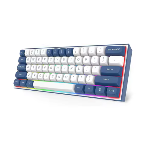 Redragon K717 PRO Custom QMK/VIA Gaming Keyboard, 61 Keys Wireless Programmable Mechanical Keyboard,