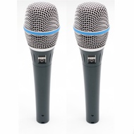 {uyuanpi}2Pcs BETA87C Handheld Dynamic Mic Wired Microphone Professional Singing KTV Karaoke System Audio Mixer DJ BT-87A BT87A Mike