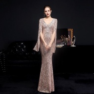 Bright long tail parties hosted a party dress in banquet cultivate one's moralit Sequined Slim Fisht