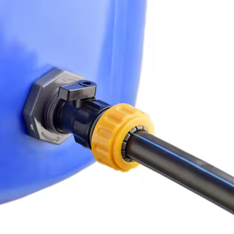 3/4" Rain Barrel Overflow Kit - Quick Connect Hose Adapter for Aquariums, Pools & Irrigation Systems