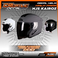 NJS KAIROZ HALF FACE HELMET DECAL STICKER | HELMET DECAL | DECAL STICKER