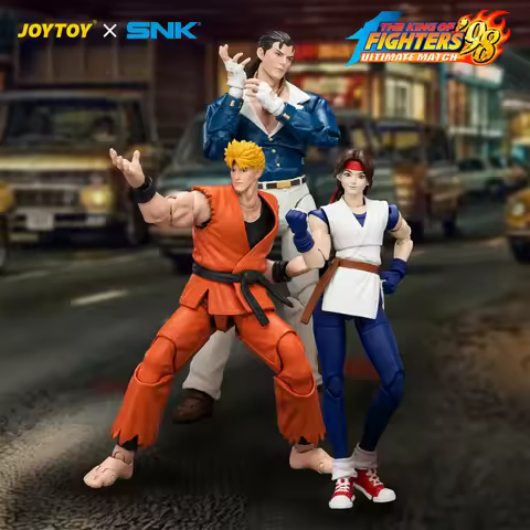 JOYTOY SNK 1/18 Action Figures KOF'98UM Art of Fighting Team Ryo Sakazaki Robert Garcia Yuri Sakazak
