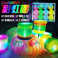 Glowing luminous rainbow circle 3D magic rainbow circle Flash spring circle magic circle