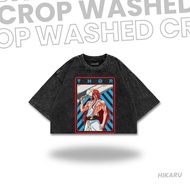 HIKARU Croptee ANIME Washed RECORD OF RAGNAR"THOR" | Crop top | Anime T-shirt | Anime crop top | Cro