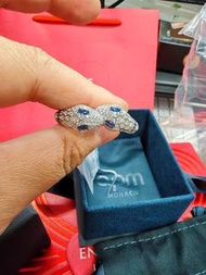 【支持檢測】APM Monaco 異域藍眼靈蛇 銀耳環耳釘女