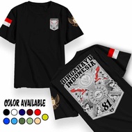 KATUN Indonesian Independence Day T-Shirt 81th August T-Shirt - Semi Cotton, August Design (V15)