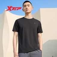Xtep Men's Short Sleeve New Ice Silk Fitness Training Sports Short Sleeve 877229010001