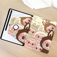 [พร้อมส่ง]Labubu เคสฝาพับ samsung Tab S9/S9+/S9FE+/S7/Tab S7+/Tab S7FE/TAB S8/TAB S8+/Tab A8 10.5/Tab S6lite P615/Tab A7 10.4 T505/Tab A7lite/Tab A 2019 T295/A9  A9+ Smart Case ตั้งได้ 360°เคสแท็บเล็ต หมุนได้