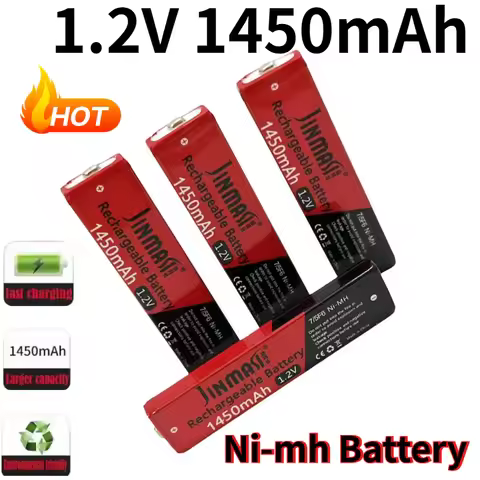 Original 1.2V Ni-MH Rechargeable Battery 7/5F6 67F6 1450mAh Suitable for Panasonic Sony Walkman MD C