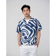 11.WOLF Hawaii Shirt Short-Sleeved With Oil Painting Pattern/H237