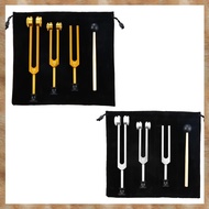 (MTYE) 3Pack Tuning Fork Set(128Hz 256Hz 512Hz) Tuning Fork Kit for Healing Chakra Sound Therapy Sli