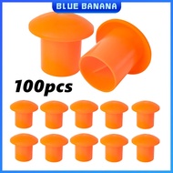 100Pcs Mushroom Rebar Cap Orange Rebar Head Safety Cover for Rebar 3-7