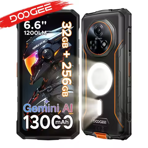 DOOGEE Fire 5 Ultra Dual Camping lights 6.6" Rugged Phone 13000mAh Battery 32GB RAM (8+24) 256GB ROM