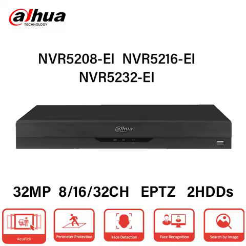Dahua AcuPick 8/16/32CH 2HDD NVR Smart Ai Video Record CCTV Camera 4K Security Monitor System NVR520