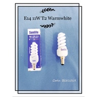 SUNLIFE E14 11W T2 W/W SPIRAL BULB