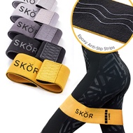 Premium SKOR Anti-Slip Reinforced Elastic Hip Resistance Band Set for Legs & Glutes