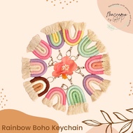 Macrame Boho Rainbow Keychain Giveaways Souvenirs Baptismal Wedding Birthday