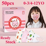 【0-3Yr】50pcs 3d Mask Infant/child Masks Shark Baby Cartoon 3d Kids Mask Infant Face Mask Child 3d Ma