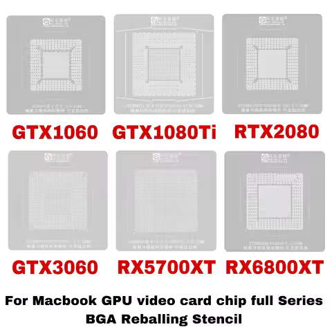 BGA Reballing Stencil For GPU GTX1050/1060/1070/1080/2080Ti/3080/3090/RX5700/6800XT/AMD-216 RXT5060
