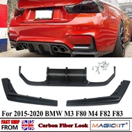 F80 Car Rear Bumper Diffuser Spoiler Lip Splitter Rear Bumper Lip Protector Guard For BMW F80 M3 F82