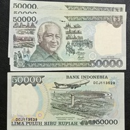 !! Uang Mahar Dan Koleksi Rp 50000 Soeharto Tahun 1995 Imp 1995 (Xf)