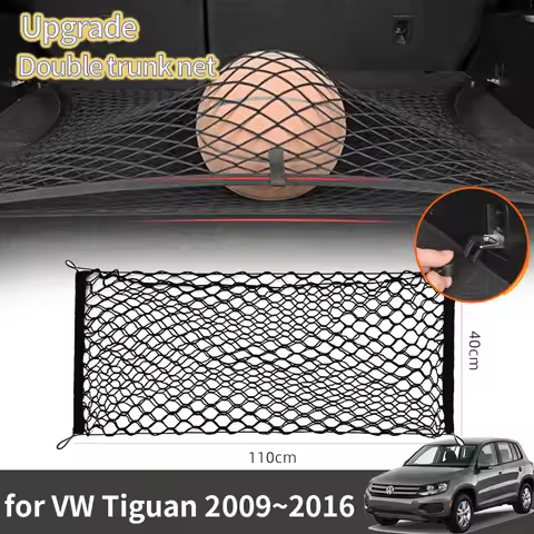 for Volkswagen VW Tiguan 5N MK1 2009~2016 2012 2010 Car Accessories Car Boot Trunk Net Elastic Upgra