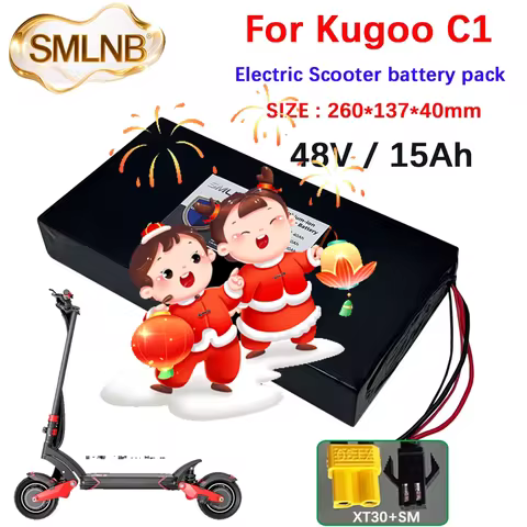 100% Original 13S4P battery For Kugoo C1 Electric Scooter 48V 15Ah Powerful Motor 18650 Lithium Batt