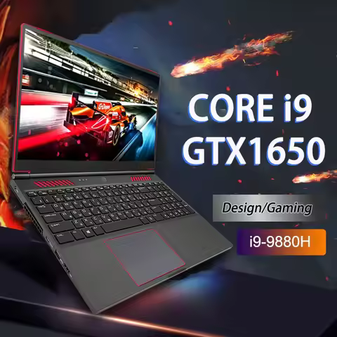 New 16.1 Inch Intel Core I9 9880H Gamer PC GTX1650 4G Graphics Card Core I9 9th Gen 64GB Business Ga