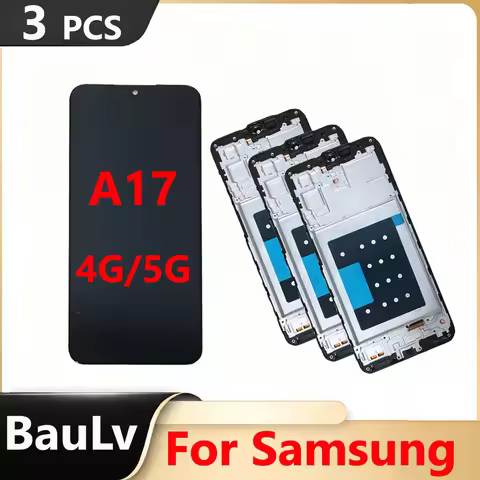 Wholesale 3 Pieces LCD For Samsung A17 4G A175 A175F Display Touch Screen Assembly Replacement Parts