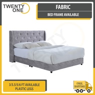 QUINN FABRIC BED FRAME (SINGLE / S.SINGLE / QUEEN / KING SIZE AVAILABLE)