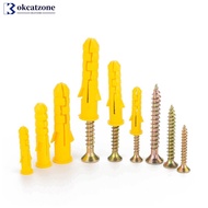 OKCATZONE Expansion Tube Wall Plug Set M6/8/10mm Multi Size Screw Anchor Kit Nylon Drywall Anchors w