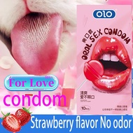 Condom kondom oral Ultra-Thin Condoms Strawberry Flavor   避孕套 10pcs 安全套