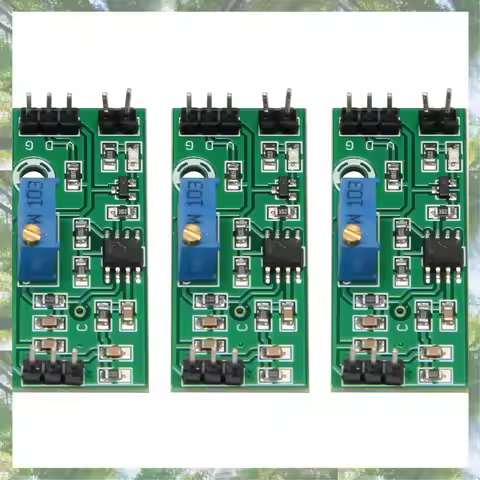 Premium-3Pcs LM393 3.5-24V Voltage Comparator Module With LED Indicator High Level Output Analog Com