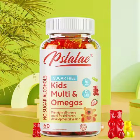 Children's Gummy Vitamins - with Vitamins C, D, B6 and Zinc, Flaxseed Oil Omega 3 To Support Childre