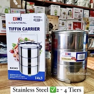 【E-Central】Eagle🦅 Stainless Steel 2 3 4 Tier Tiffin Carrier Food Container Bekas Makanan Bertingkat 