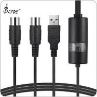 SLADE 2 Meters USB to MIDI Cable Electric Piano Drum Guitar Music Compile Interface Adapter Cable Converter Support Windows and Mac OS