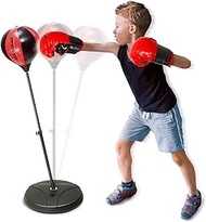 ArmoGear Punching Bag for Kids | Kids Punching Bag with Stand | Boxing Gloves &amp; Hand Pump Included, Adjustable Stand | Boxing Bag for Kids All Ages Years Old | Boxing Toy for Kids Boys and Girls