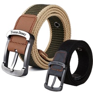 Men's and women's fabric belt - 3.5 cm wide men's belt made of canvas with high quality alloy buckle