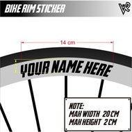 Custom Name Bicycle Rim Sticker - Bicycle Decal Sticker