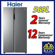 (Free Shipping) Haier 569L Fridge HSR3918FNPG Side By Side Inverter Refrigerator 冰箱 Peti Sejuk
