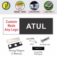 Name Tag With Magnet Or Pin Tag Nama Sekolah Tag Nama Guru Tag Nama Kakitangan Kerajaan Tag Penjawat