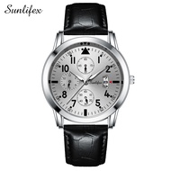 SUNLIFEX Jam Tangan Pria kalender Terlihat Tangan Bercahaya Jam Tangan Cowok Free Box 7004