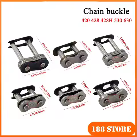 10 PCS Motorcycle Chain Card 420 428 530 630 428 Thickened Connecting Shackle Universal Chain Lock C
