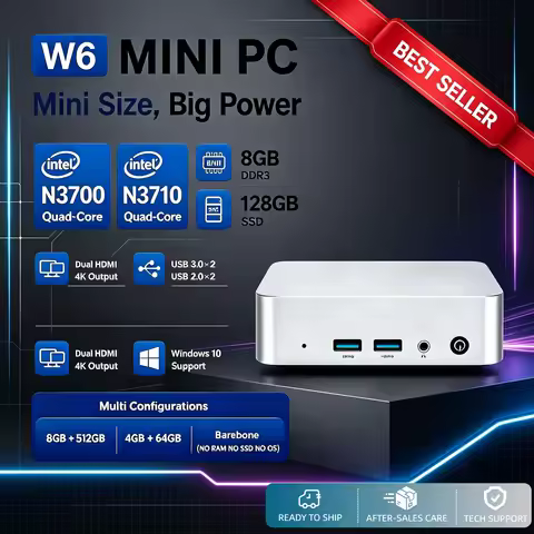 Intel N3700 N3710 N3160 SZBOX Radiant W6 Mini PC 8GB 128GB M.2 SATA SSD Gigabit LAN USB3.0 Business 