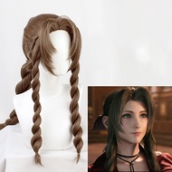 Freeman Final Fantasy VII Cosplay FF7 Aerith Gainsborough Wigs Cosplay Heat Resistant Synthetic Hair