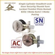 Single Cylinder Deadbolt Lock Door Security  Tombol Pintu Rumah Bilik