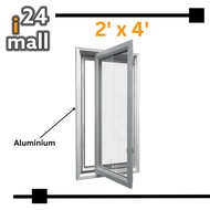 Aluminium Casement Window With Glass House Top Hung Window / Tingkap Rumah 2Ft x 4Ft