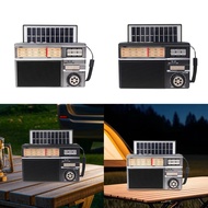 [mibum01uz] Portable Vintage Radio Solar Charging AM SW Radio Professional DSP Chip with